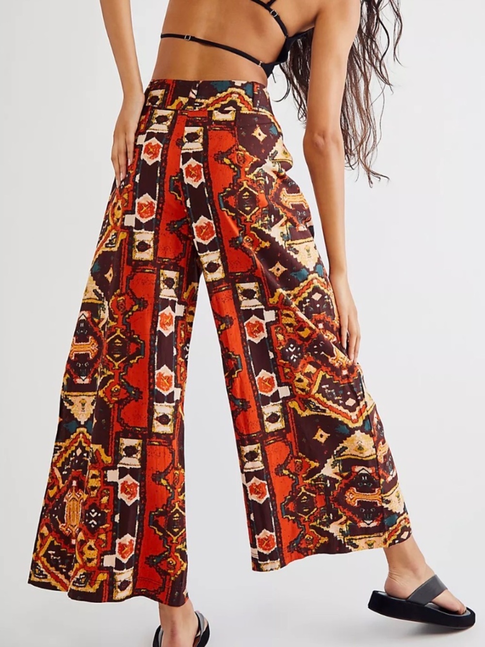Free People Menocra Cropped Printed Pants